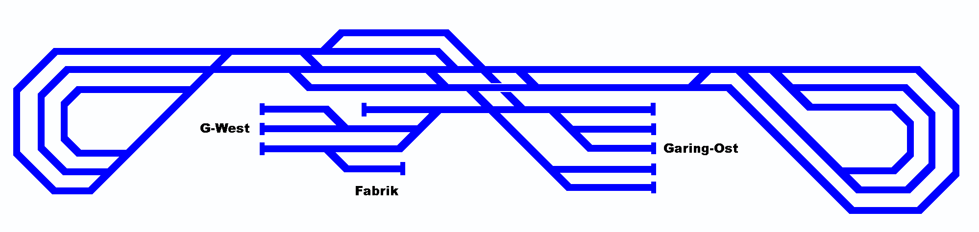 Spurplan der Anlage Garing